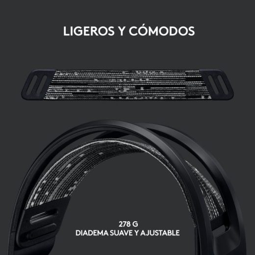 Logitech G733 Lightspeed RGB Auriculares con Micrófono Inalámbricos Gaming Negros - Imagen 7