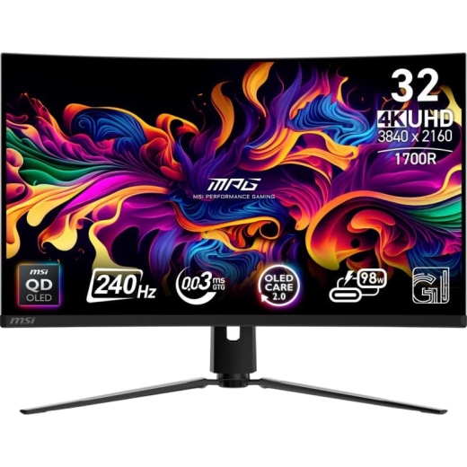 Monitor MSI MPG 321CURX QD-OLED 31.5" QD-OLED UltraHD 4K 240Hz Curva USB-C