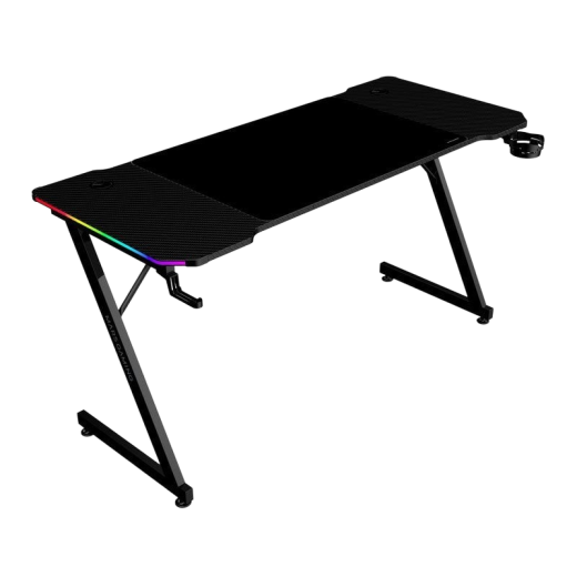 Mars Gaming MGD-X140RGB Mesa Ergonómica ARGB Mando Alfombrilla XXL Soportes Externos 140x60cm Negro