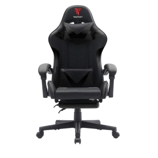 Tempest Shake Silla Gaming con Reposapiés y Masaje Negra