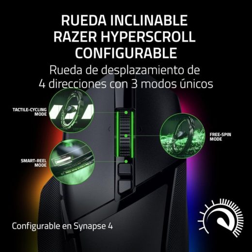 Razer Basilisk V3 Pro 35K Ratón Gaming Óptico Inalámbrico RGB 35000 DPI Negro - Imagen 2