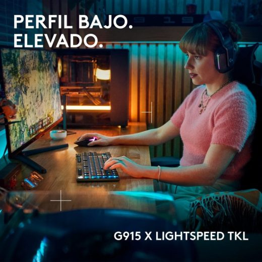 Logitech G915 X LIGHTSPEED TKL Teclado Mecánico Gaming Inalámbrico GL Tactile PBT Negro - Imagen 2