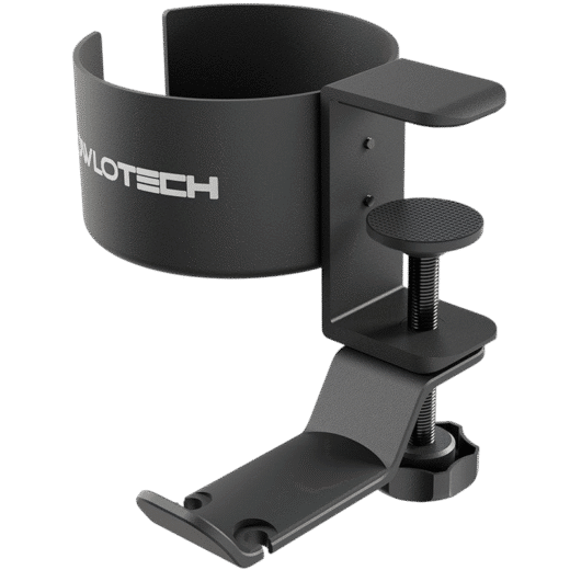 Owlotech Soporte Auriculares y Bebidas Colgador Mesa Estilo Percha Aluminio Anodizado Negro - Imagen 2