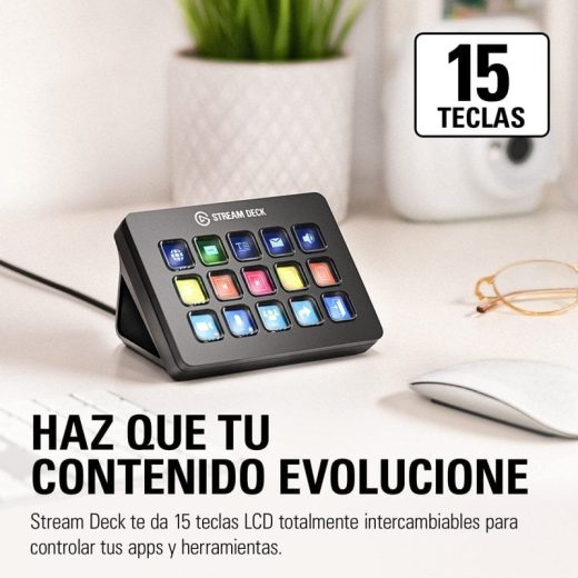 Elgato Stream Deck MK.2 Interfaz Táctil de Control 15 Teclas LCD Personalizables - Imagen 2