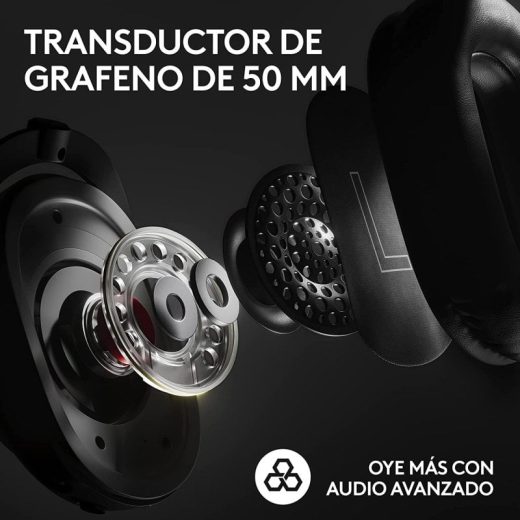 Logitech G PRO X 2 LIGHTSPEED Auriculares Inalámbricos Bluetooth Gaming Negros - Imagen 4
