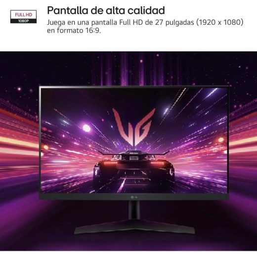 Monitor LG UltraGear 27GS60F-B 27" LED IPS FullHD 180Hz G-Sync Compatible - Imagen 2