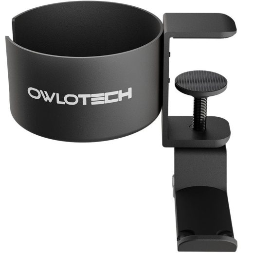 Owlotech Soporte Auriculares y Bebidas Colgador Mesa Estilo Percha Aluminio Anodizado Negro - Imagen 4