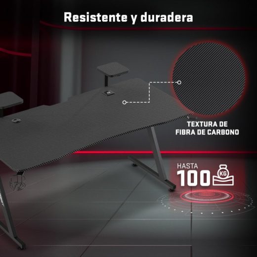 Tempest Sanctuary Mesa Gaming 160x75cm RGB Negra - Imagen 5
