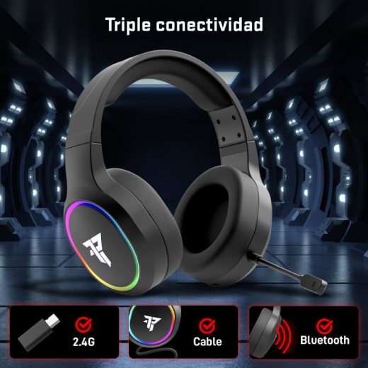 Tempest GHS400 Inquisitor Auriculares Gaming RGB Wireless PC - Imagen 10