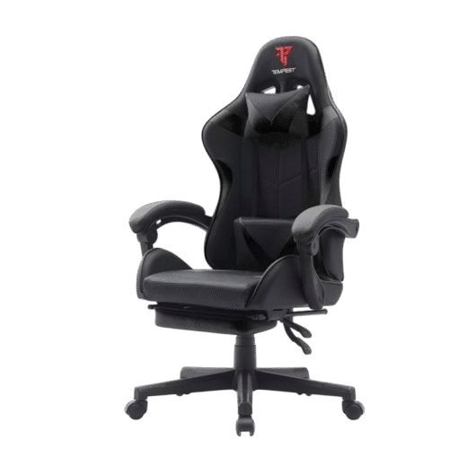 Tempest Shake Silla Gaming con Reposapiés y Masaje Negra - Imagen 2