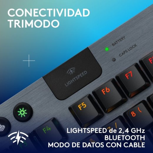 Logitech G915 X LIGHTSPEED TKL Teclado Mecánico Gaming Inalámbrico GL Tactile PBT Negro - Imagen 6