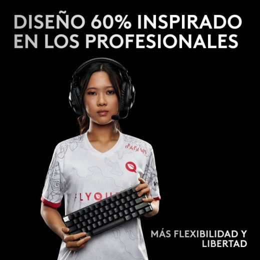 Logitech G Pro X 60 Lightspeed Teclado Inalámbrico Gaming Mecánico RGB TKL Negro - Imagen 7