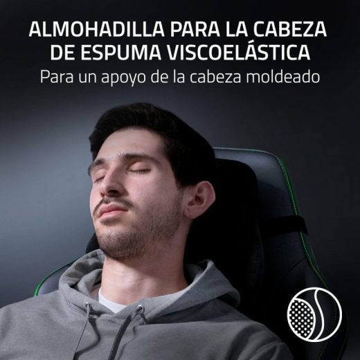 Razer Iskur V2 Padded Seat Silla Gaming Negra/Verde - Imagen 7