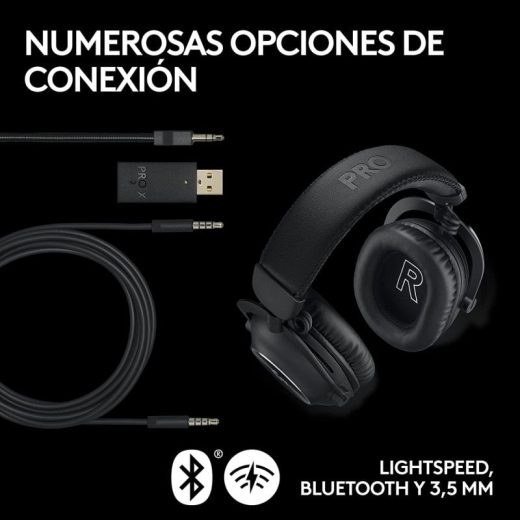 Logitech G PRO X 2 LIGHTSPEED Auriculares Inalámbricos Bluetooth Gaming Negros - Imagen 3