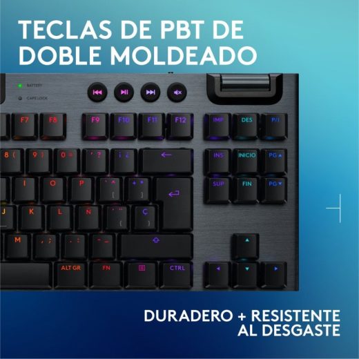 Logitech G915 X LIGHTSPEED TKL Teclado Mecánico Gaming Inalámbrico GL Tactile PBT Negro - Imagen 8