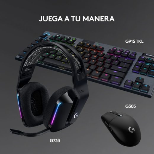 Logitech G733 Lightspeed RGB Auriculares con Micrófono Inalámbricos Gaming Negros - Imagen 8