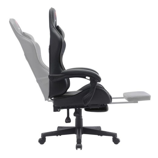 Tempest Shake Silla Gaming con Reposapiés y Masaje Negra - Imagen 5