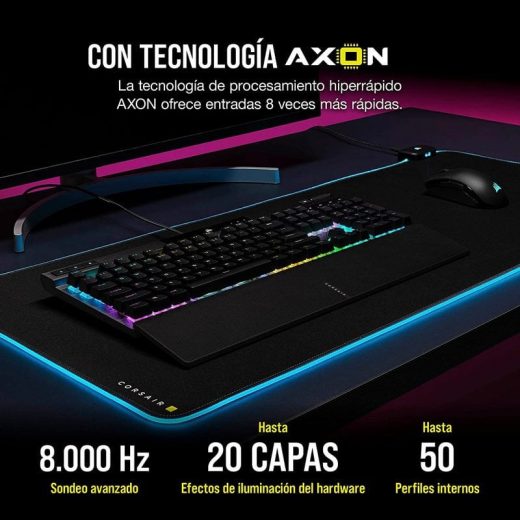 Corsair K70 PRO RGB Teclado Mecánico Gaming Switch Óptico-Mecánico Corsair OPX Negro - Imagen 16