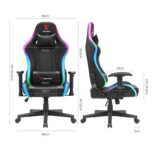 Tempest Glare RGB Silla Gaming Negra - Imagen 7