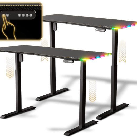 Forgeon Battleground Mesa Gaming Regulable en Altura con Motor 160x70cm RGB Negra - Imagen 8