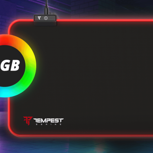 Tempest Mousepad RGB 80x30cm 3mm Alfombrilla Gaming Extended Negra - Imagen 5