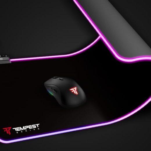 Tempest Mousepad RGB 80x30cm 3mm Alfombrilla Gaming Extended Negra - Imagen 4